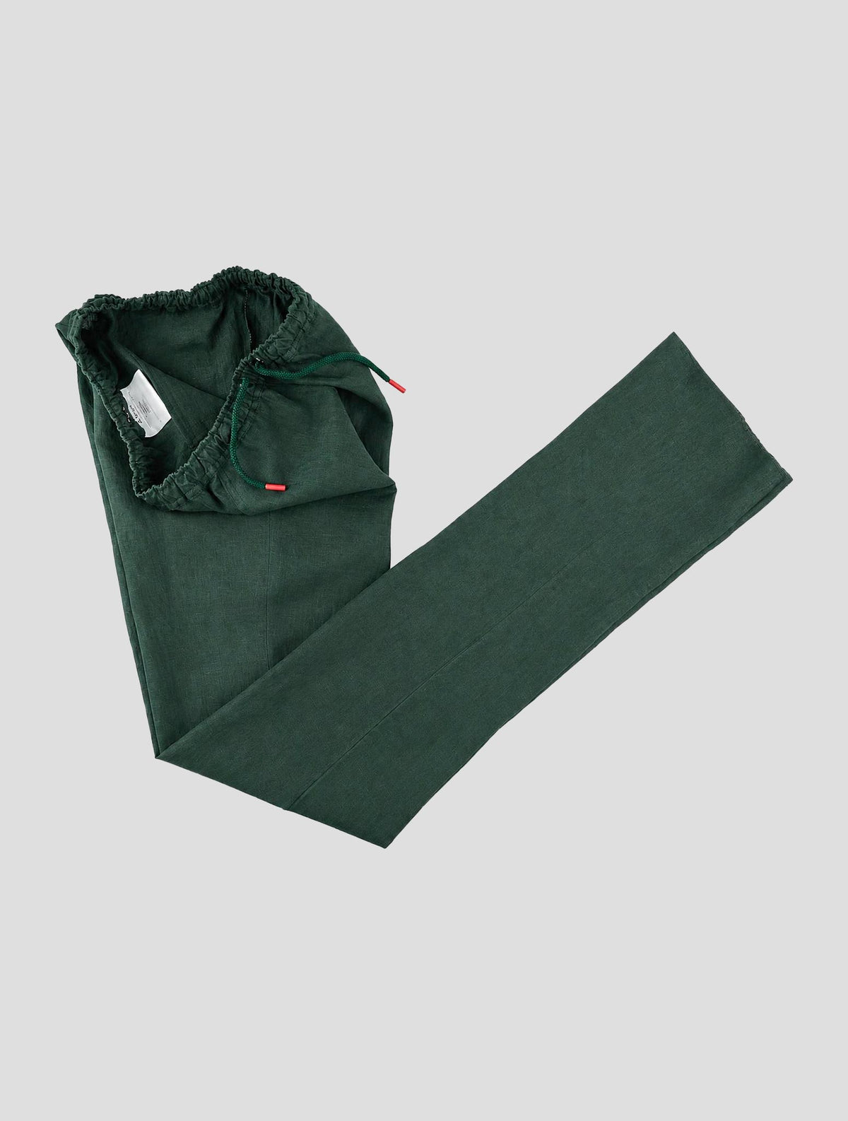 Kiton Green Linen Pants 5