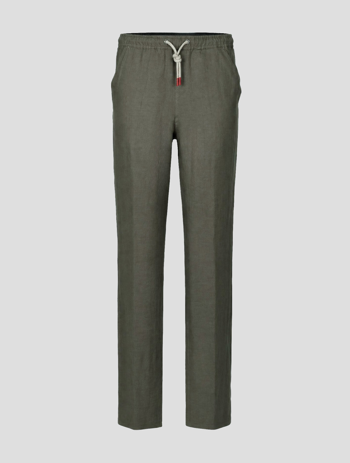 Kiton Light Green Linen Pants 1