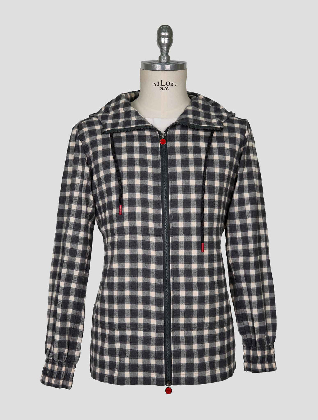 Kiton White Gray Cotton Shirt Umbi 1