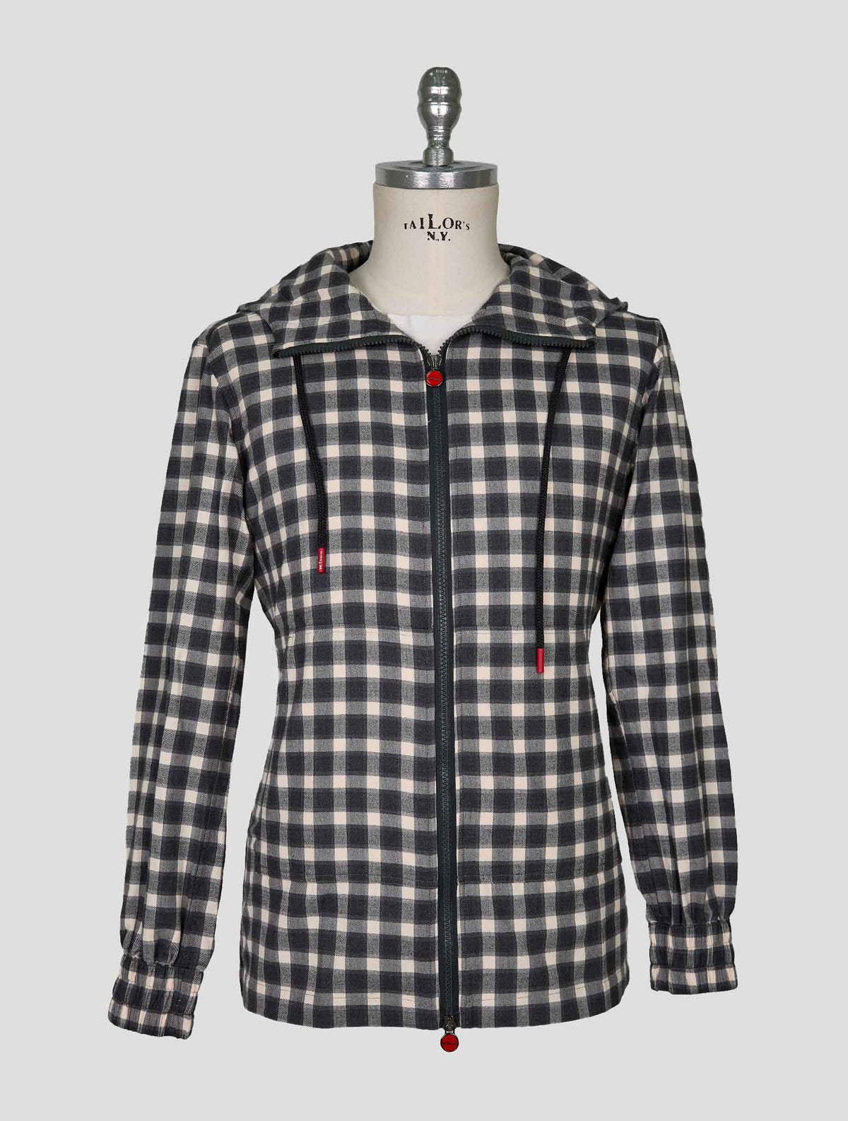Kiton White Gray Cotton Shirt Umbi 1