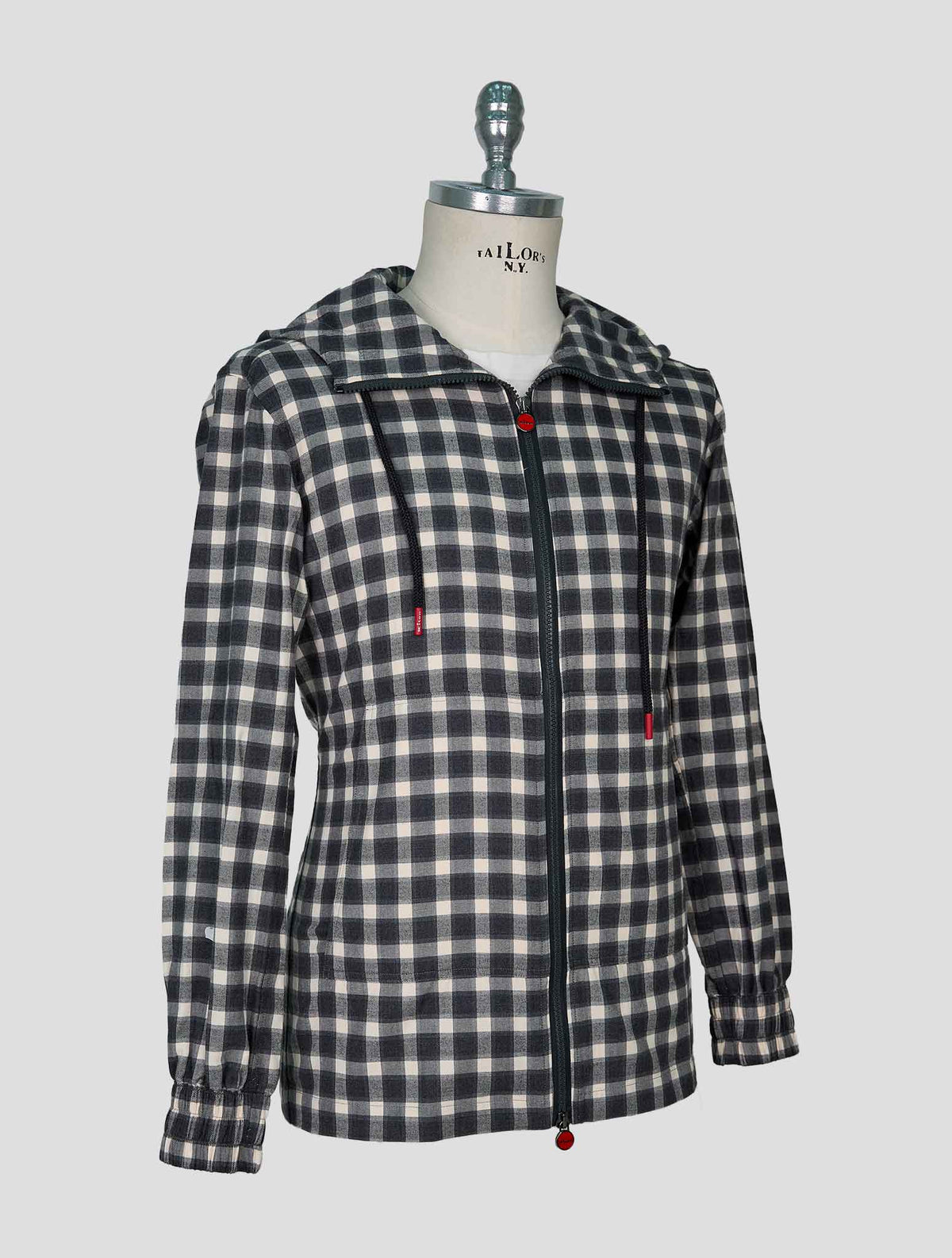 Kiton White Gray Cotton Shirt Umbi 2