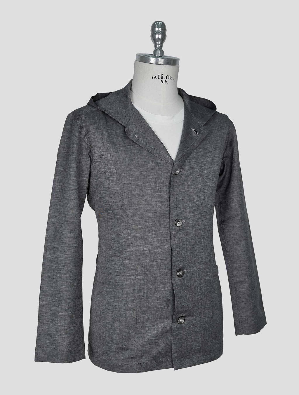 Kiton Gray Linen Cotton Shirt Luca 3