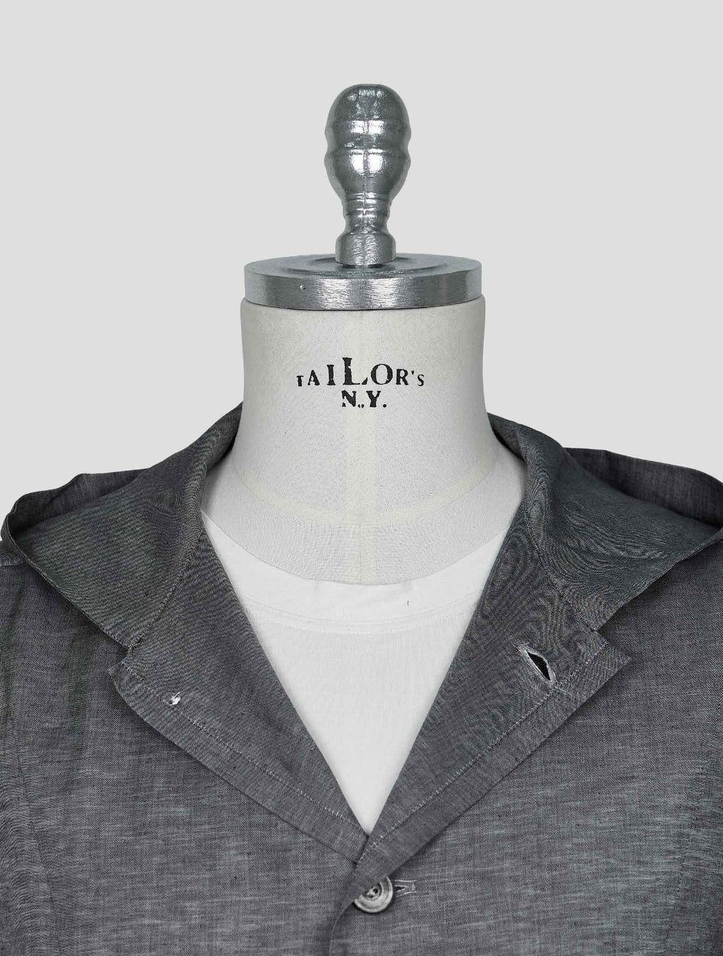 Kiton Gray Linen Cotton Shirt Luca 5