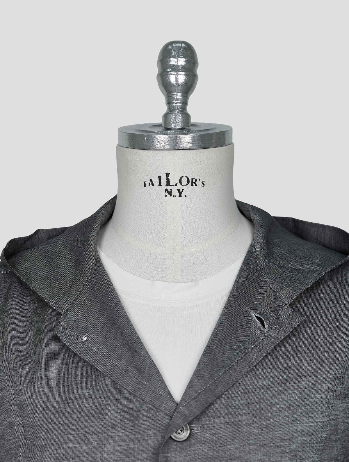 Kiton Gray Linen Cotton Shirt Luca 5