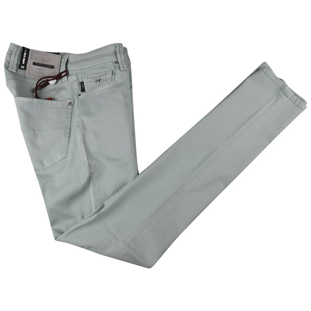 Tramarossa Light Green Cotton Pl Ea Jeans 1