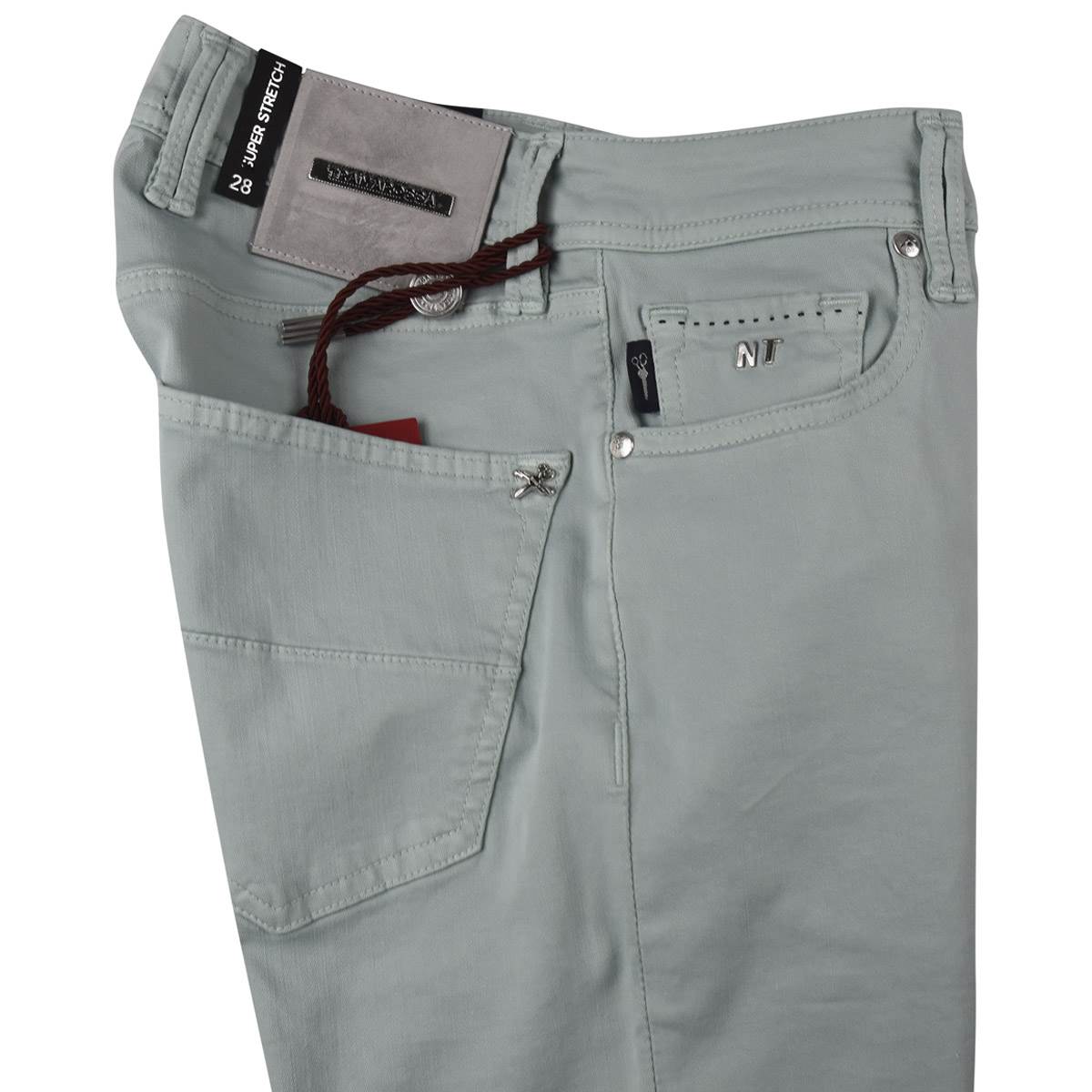 Tramarossa Light Green Cotton Pl Ea Jeans 3