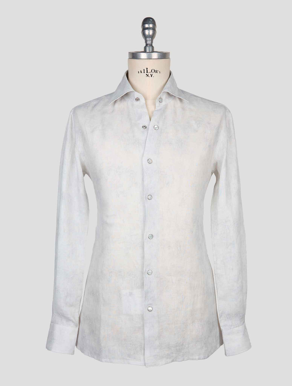 Kiton Gray Linen Shirt 1