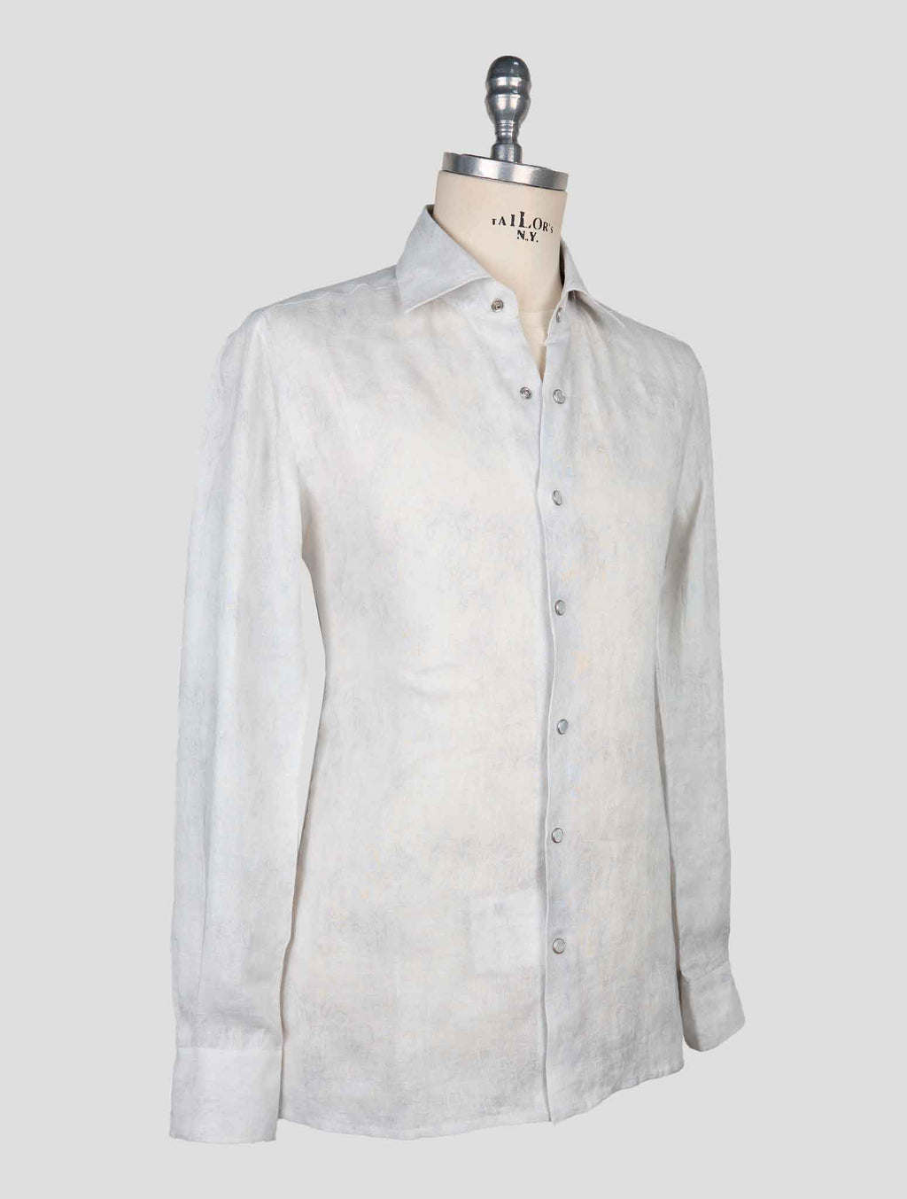 Kiton Gray Linen Shirt 2