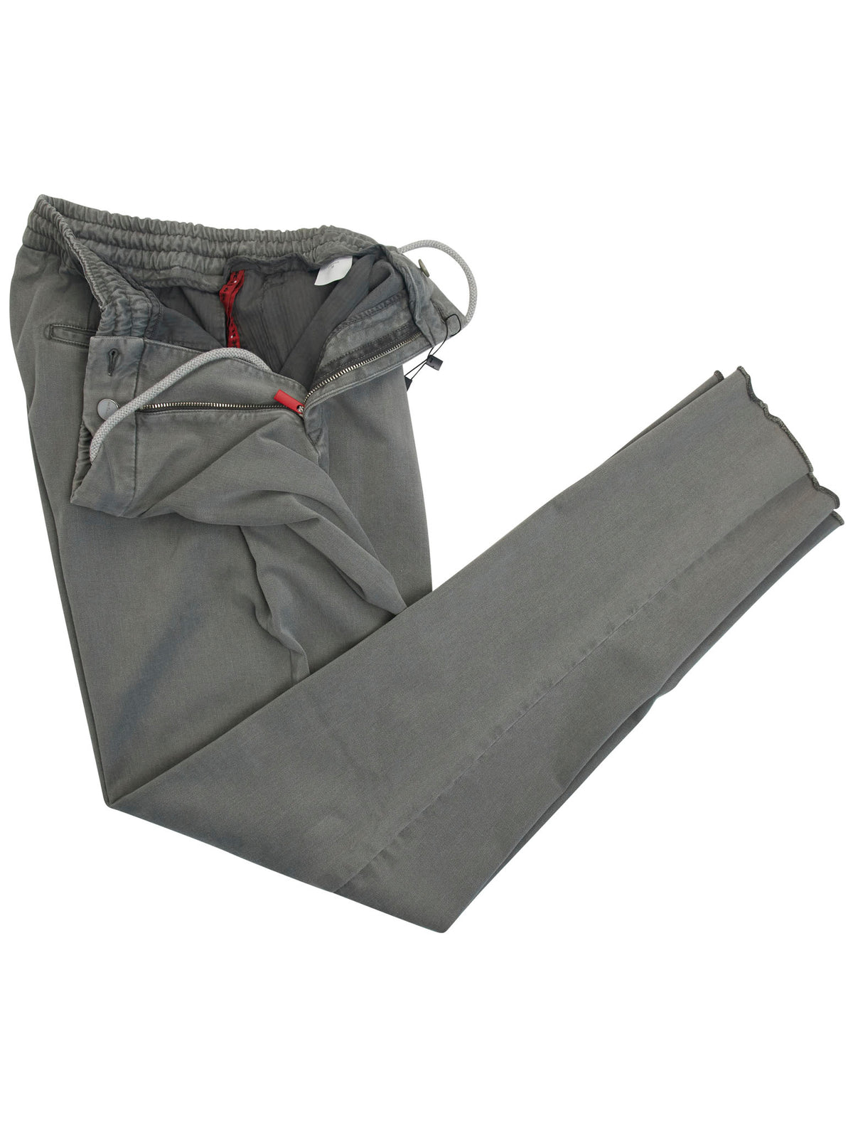 Kiton Gray Cotton Silk Ea  Pants 2