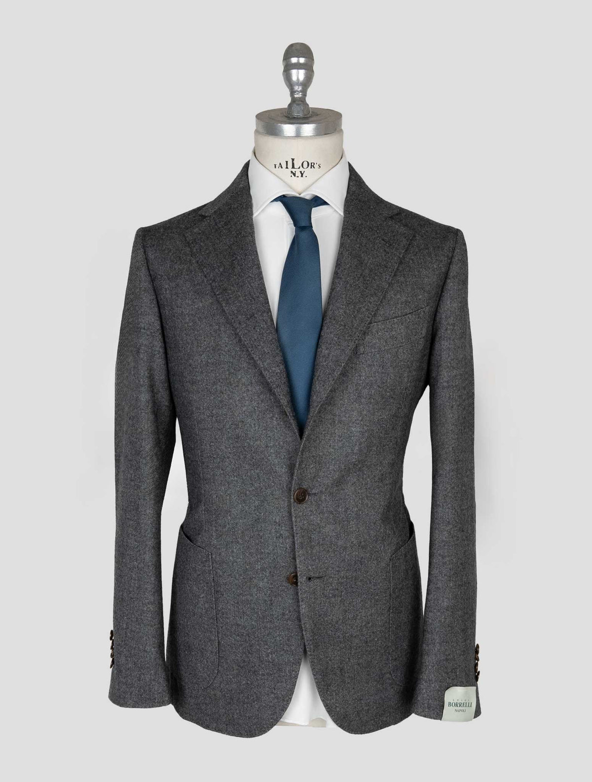 Luigi Borrelli Gray Virgin Wool  Silk Suit 1