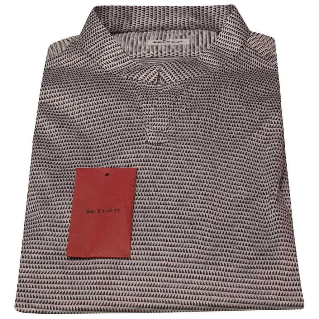 KITON Black White Cotton Korean Shirt 4