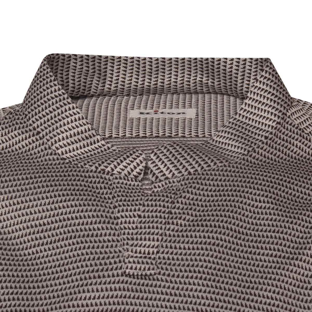 KITON Black White Cotton Korean Shirt 5