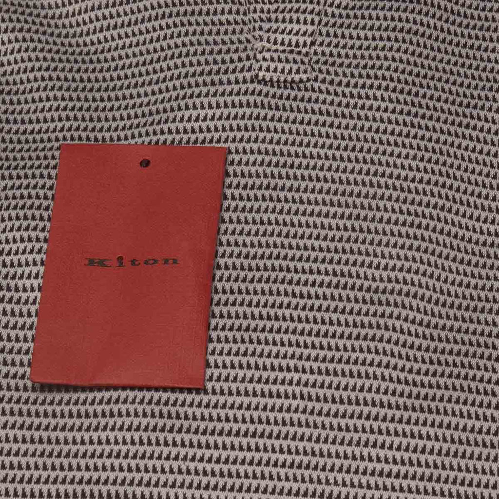 KITON Black White Cotton Korean Shirt 6