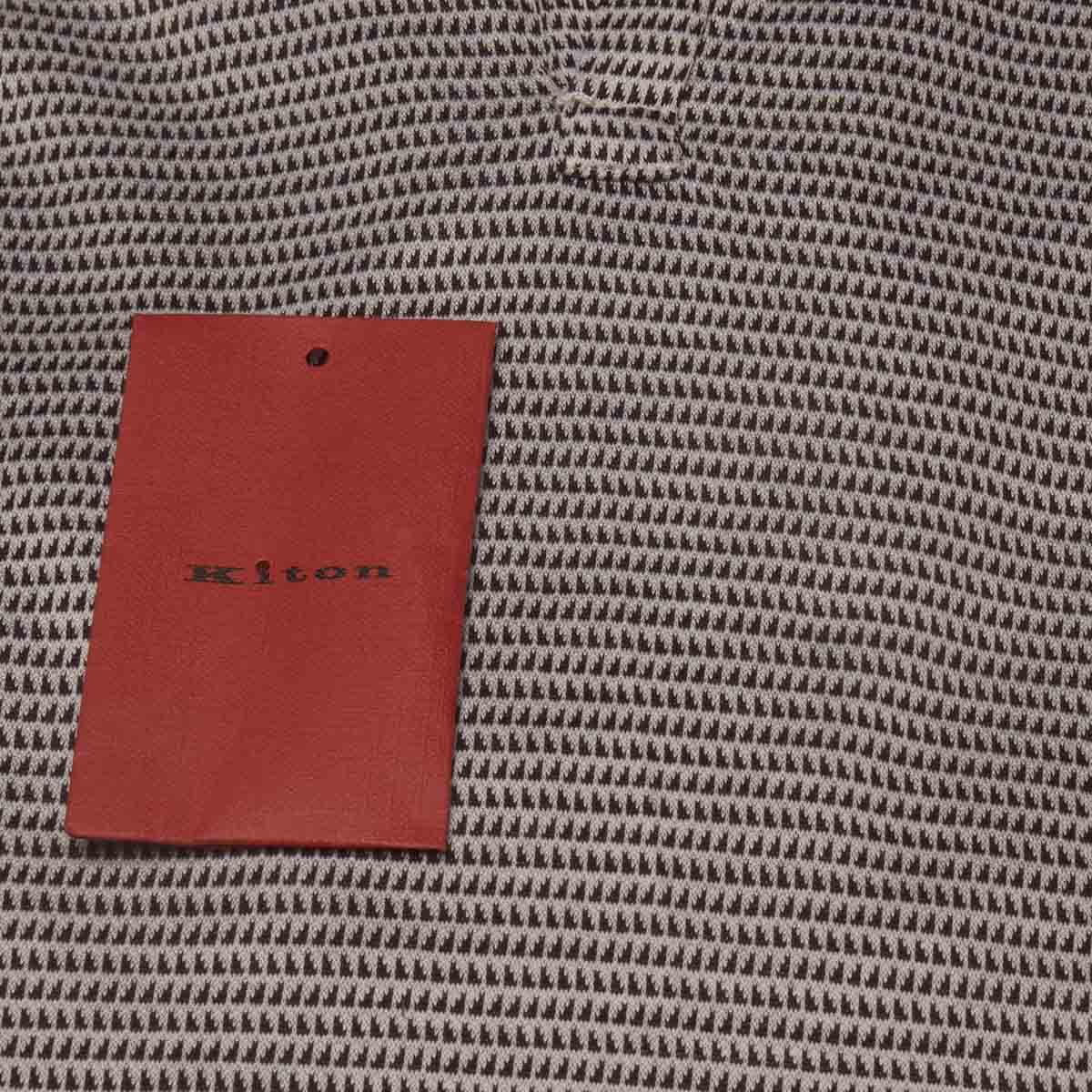 KITON Black White Cotton Korean Shirt 6
