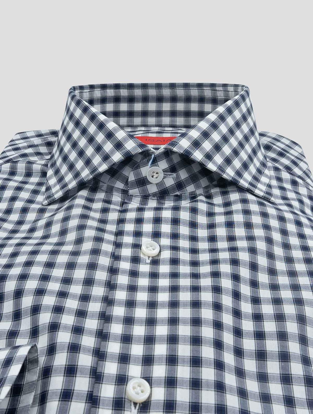 Isaia Black White Cotton Shirt 2