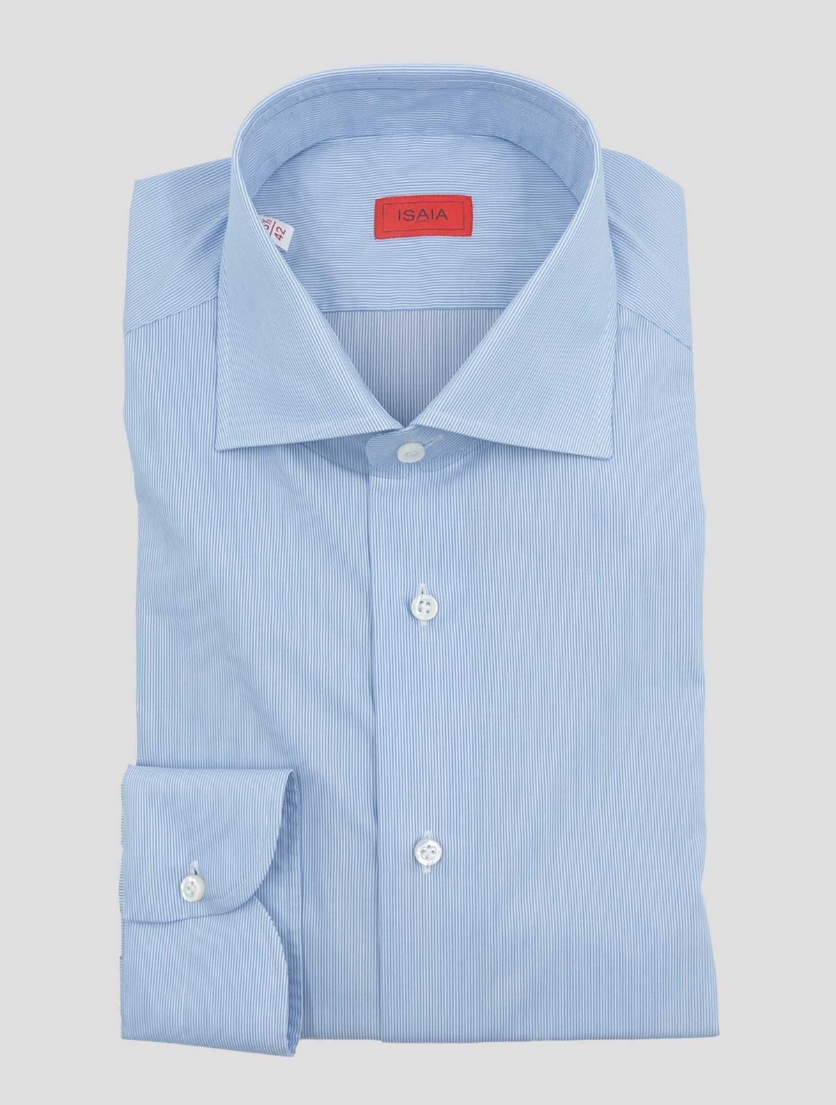 Isaia Light Blue  White  Cotton Shirt 1