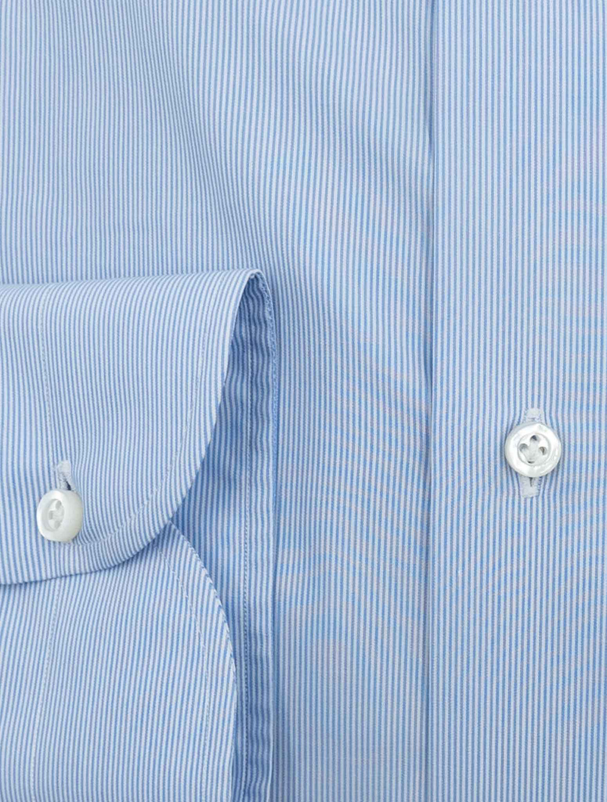 Isaia Light Blue  White  Cotton Shirt 3