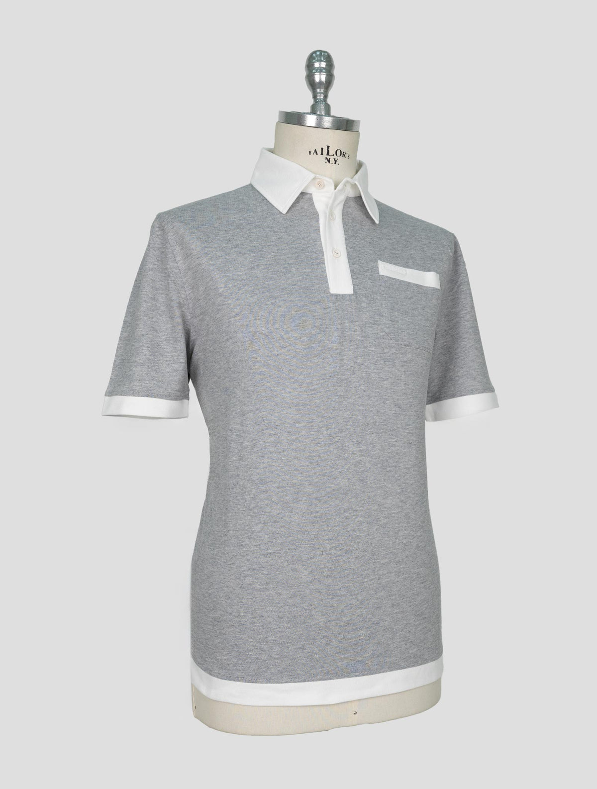 Stefano Ricci Gray White Cotton Ea Polo 2