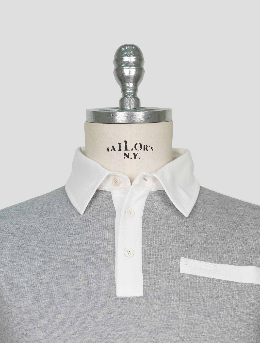 Stefano Ricci Gray White Cotton Ea Polo 4