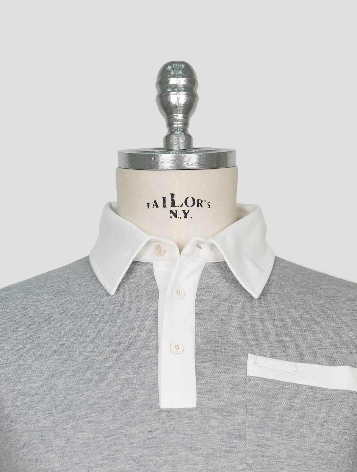 Stefano Ricci Gray White Cotton Ea Polo 4