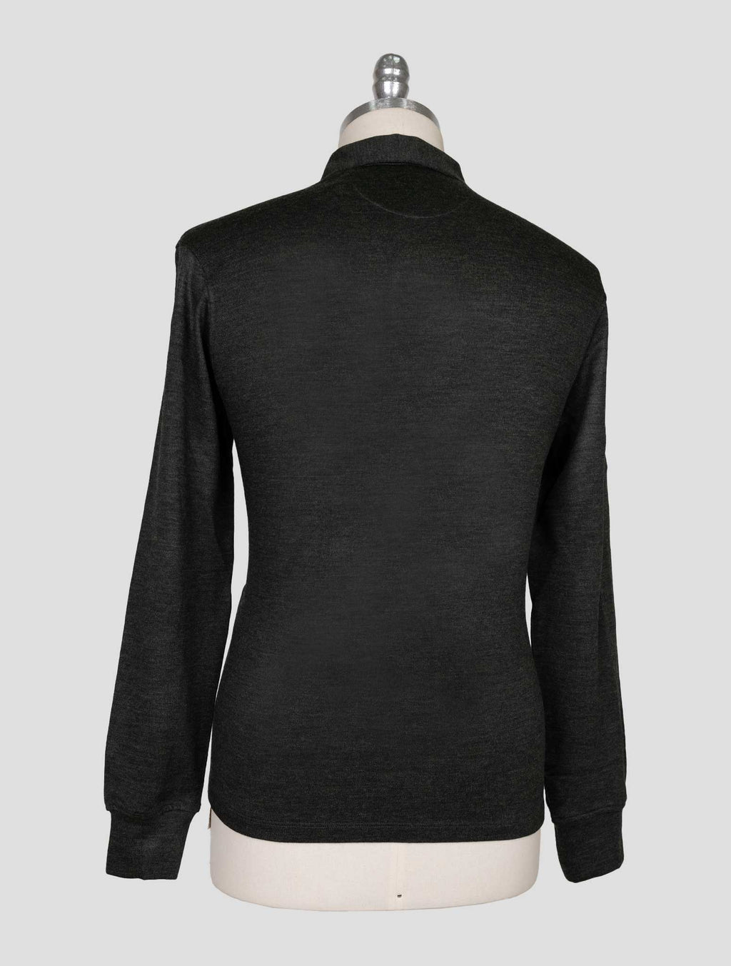Isaia Dark Green Wool Sweater Polo 3
