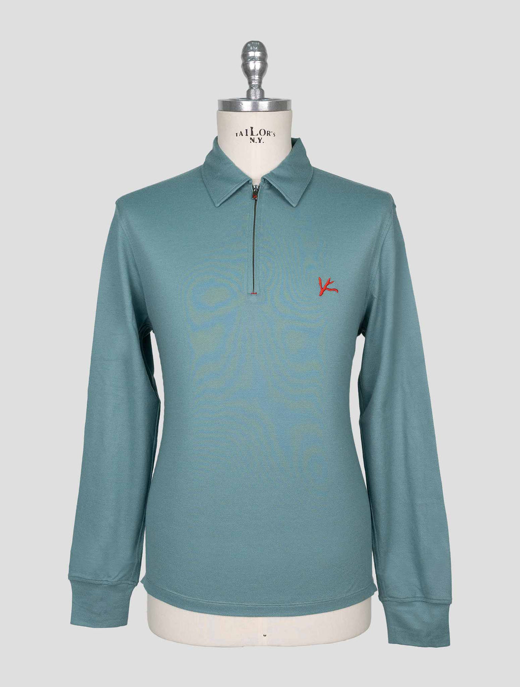 Isaia Green Wool Sweater Polo 1
