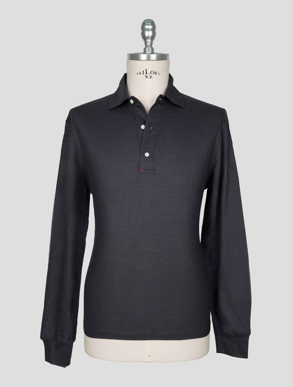 Isaia Dark Gray Wool Sweater Polo 1