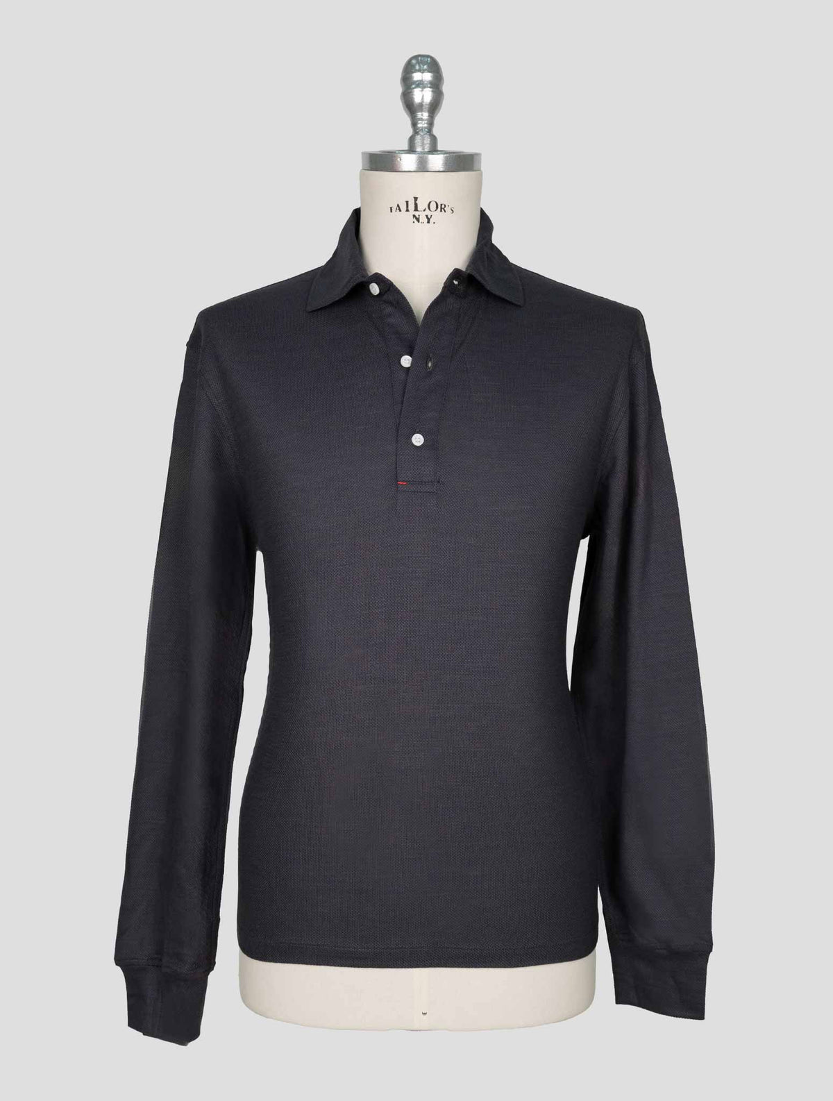 Isaia Dark Gray Wool Sweater Polo 1