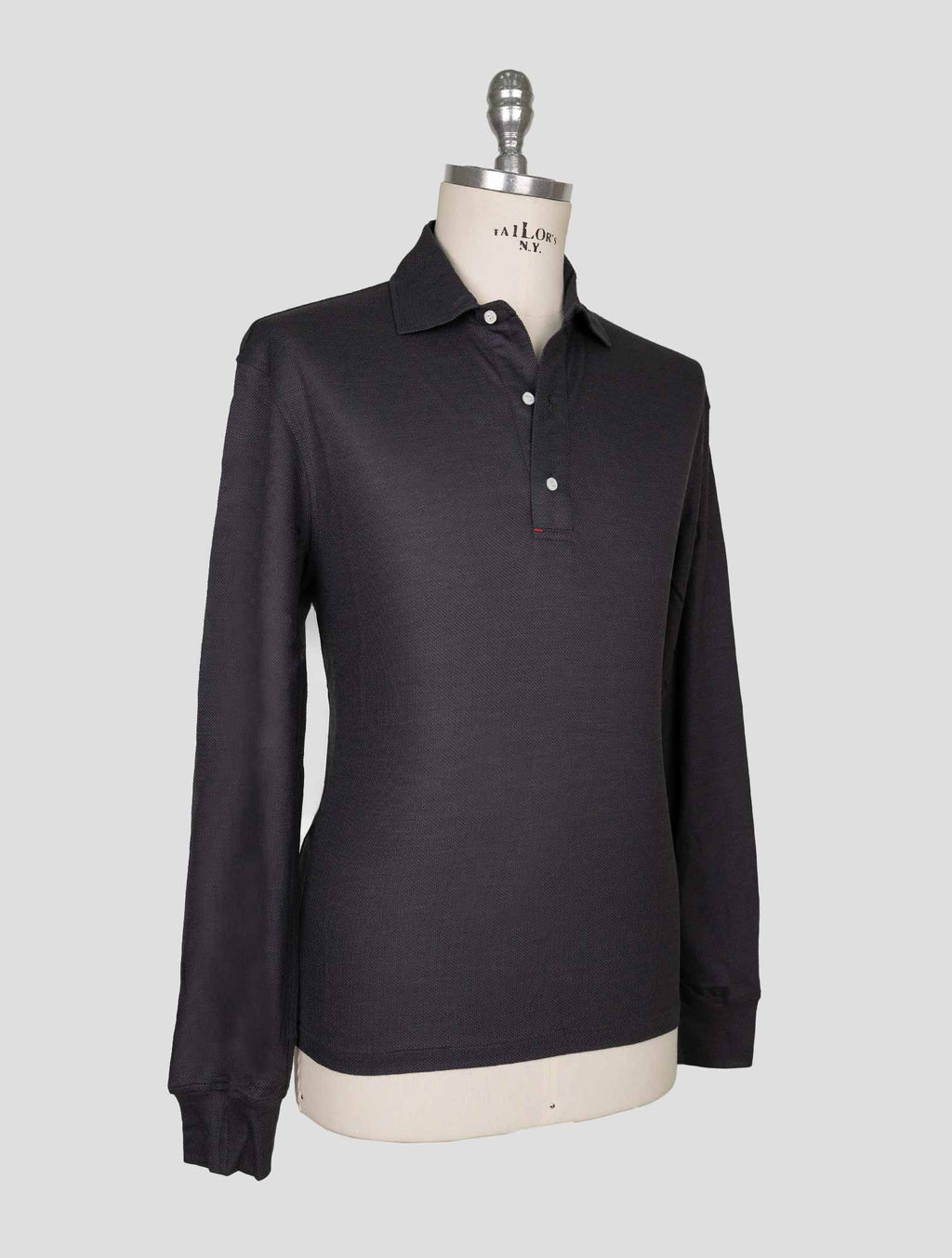 Isaia Dark Gray Wool Sweater Polo 2