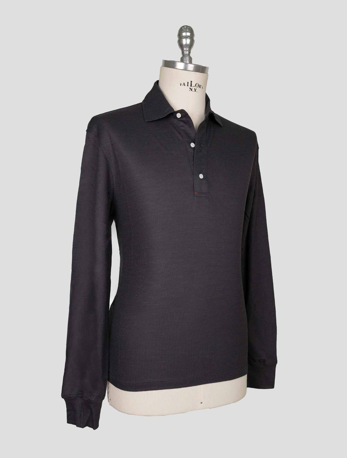 Isaia Dark Gray Wool Sweater Polo 2
