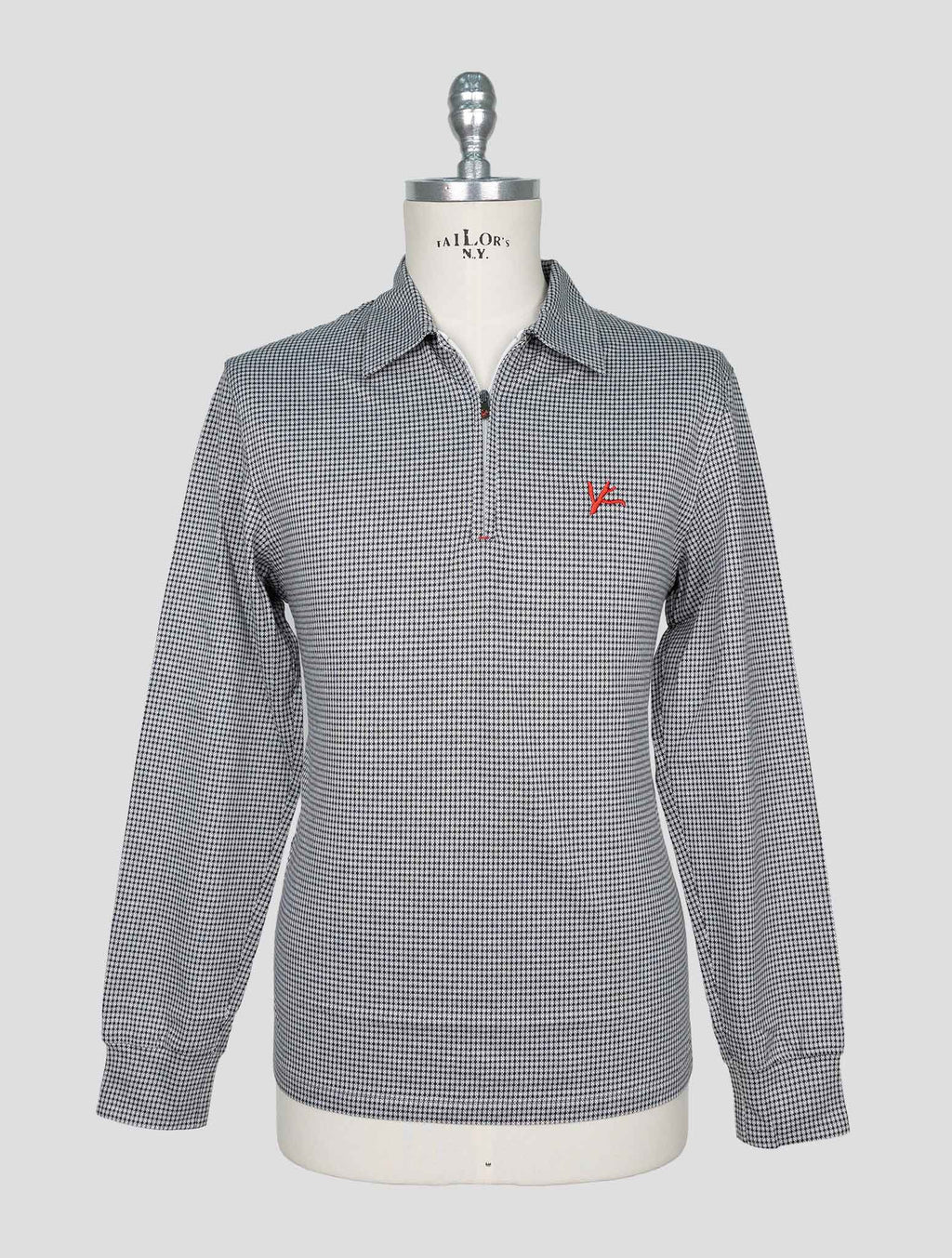 Isaia Black White Cotton Sweater Polo 1