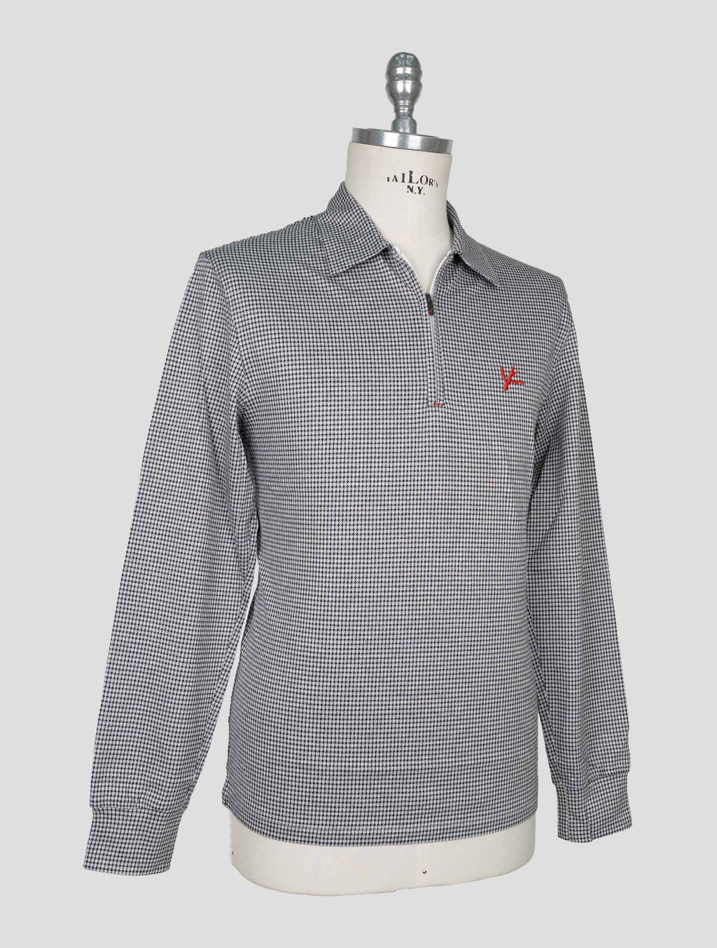 Isaia Black White Cotton Sweater Polo 2