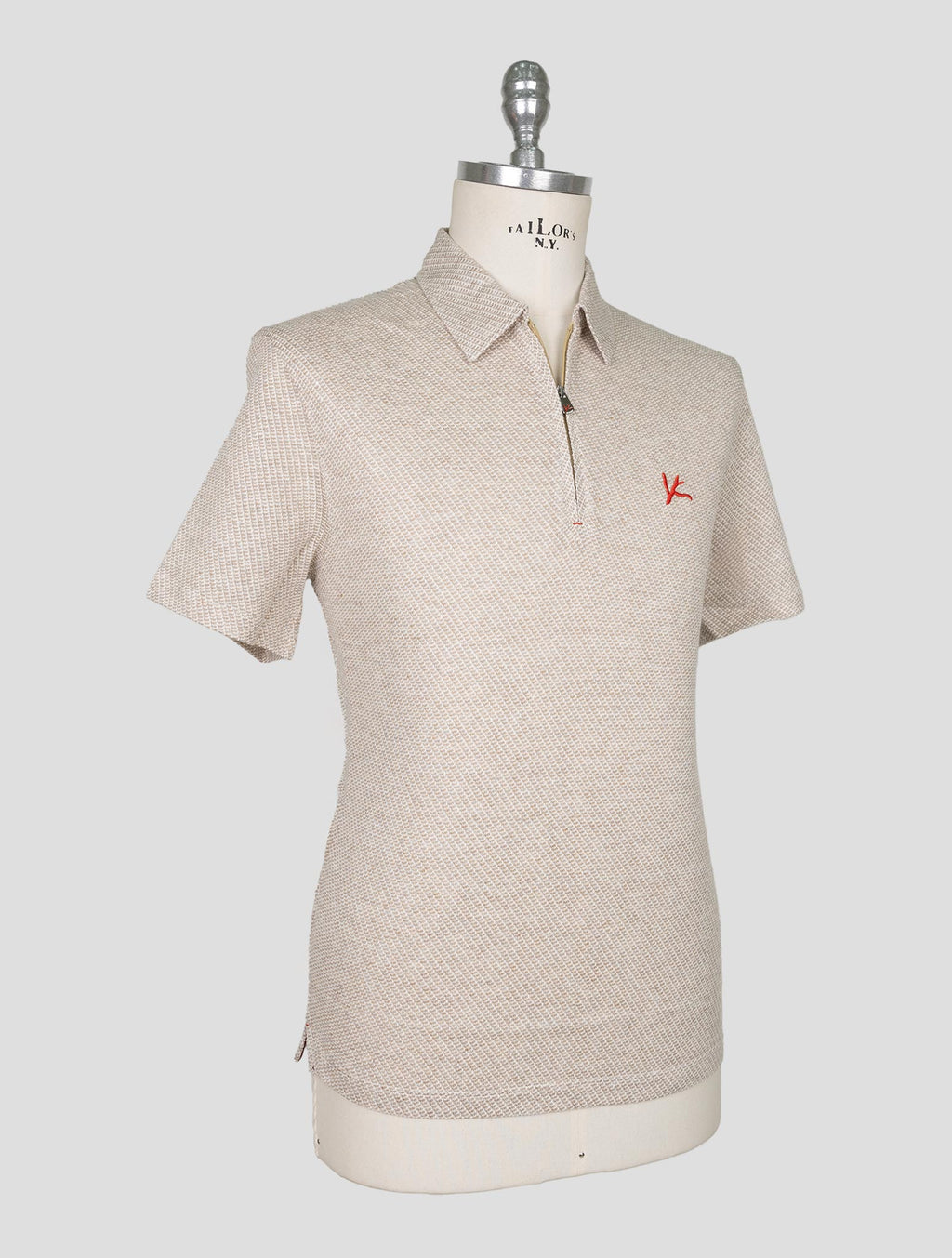 Isaia Beige Cotton Linen Polo 2