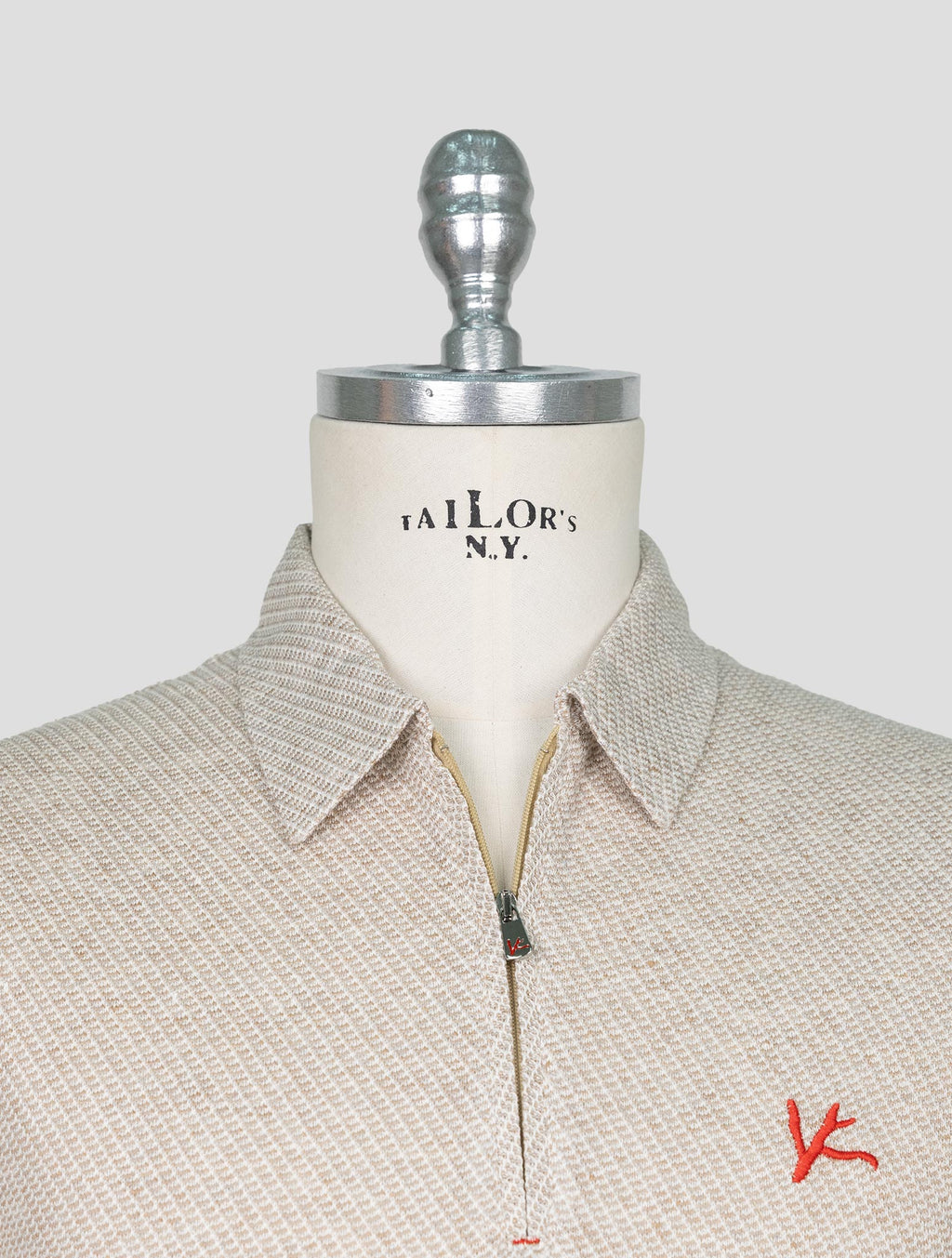 Isaia Beige Cotton Linen Polo 4