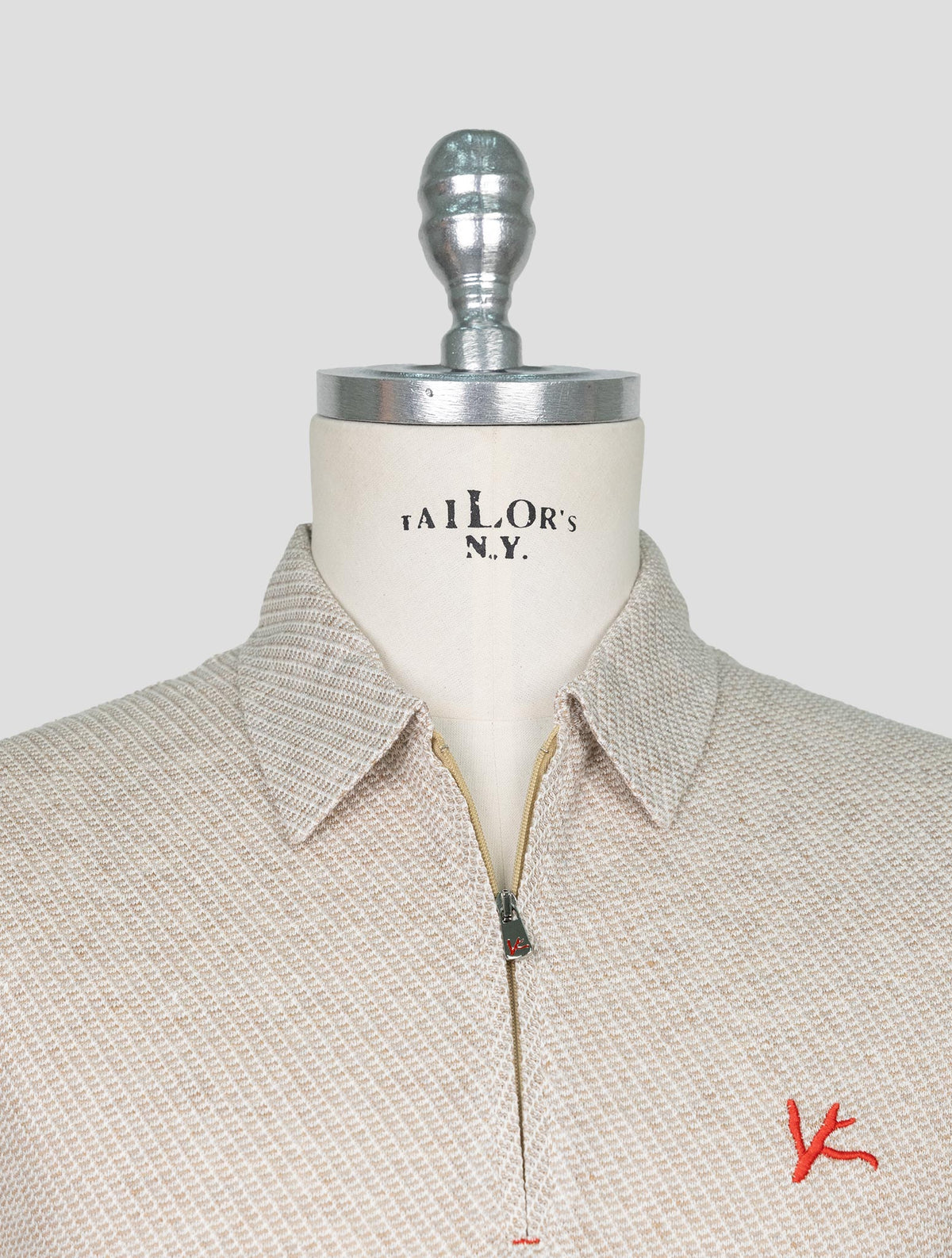 Isaia Beige Cotton Linen Polo 4
