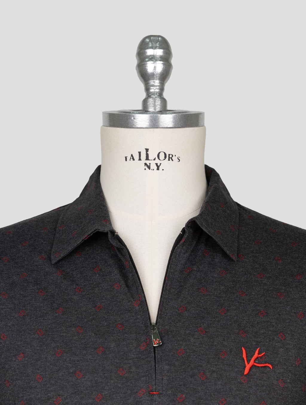 Isaia Gray Cotton Sweater Polo 4