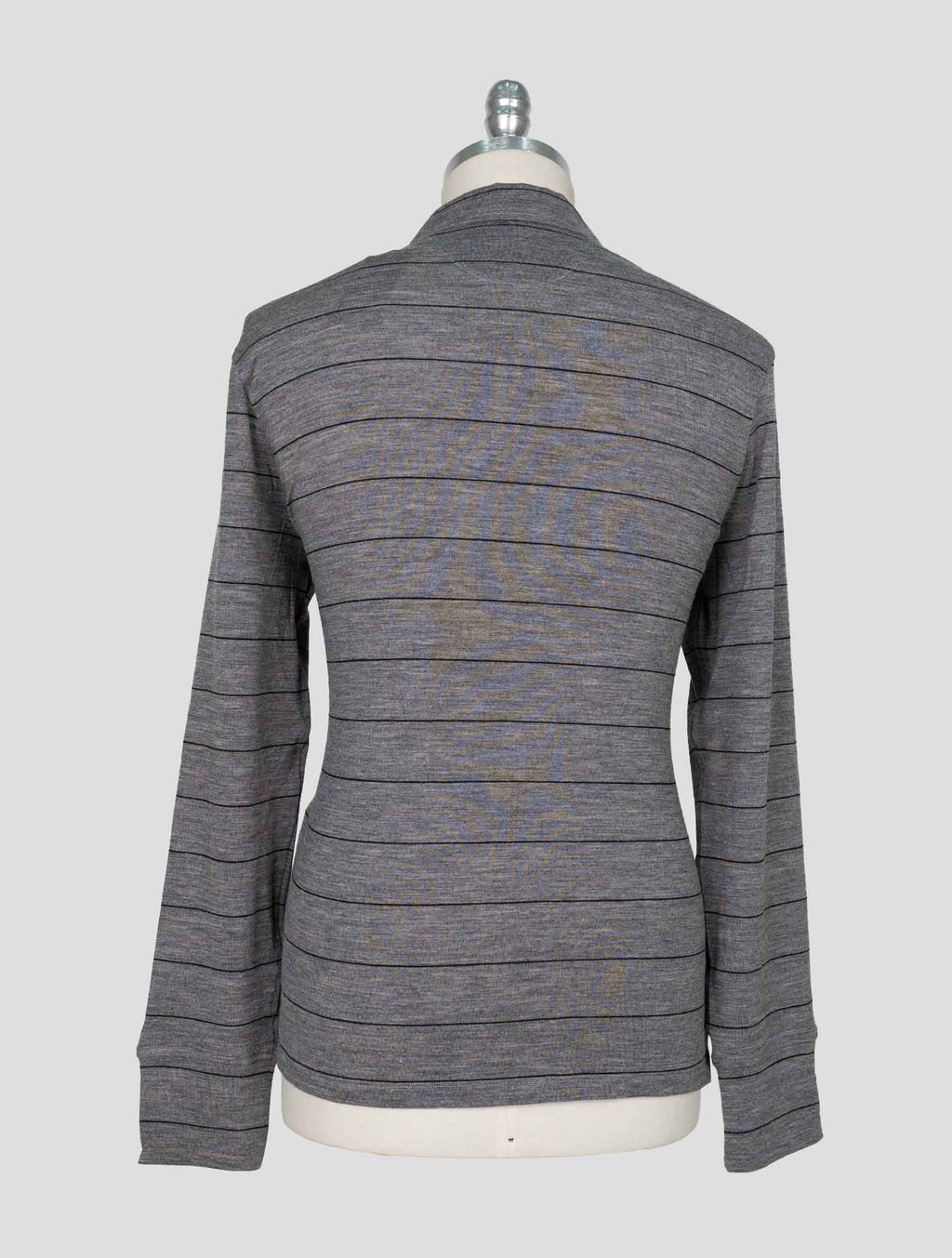 Isaia  Gray Wool Ea Sweater Polo 3