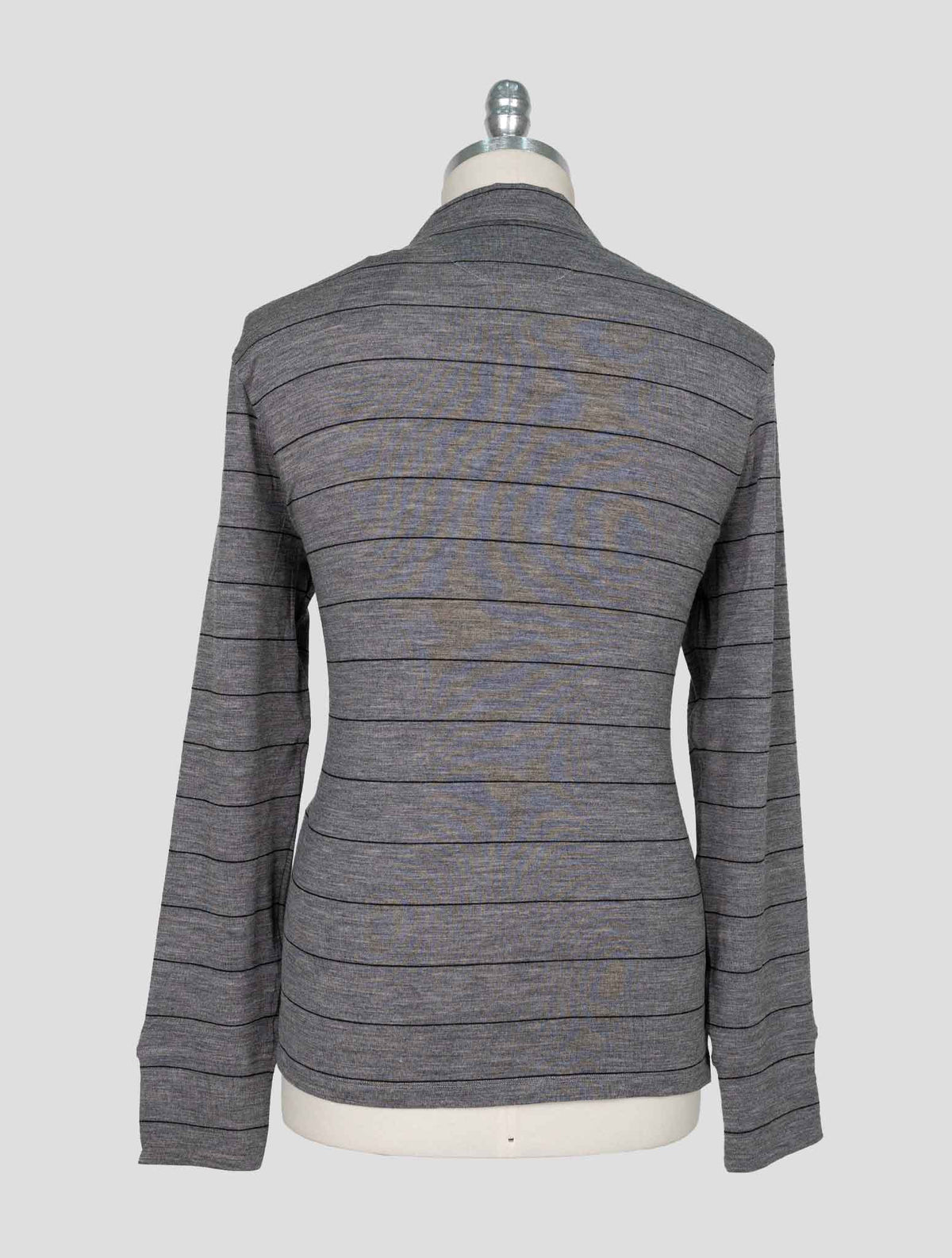 Isaia  Gray Wool Ea Sweater Polo 3