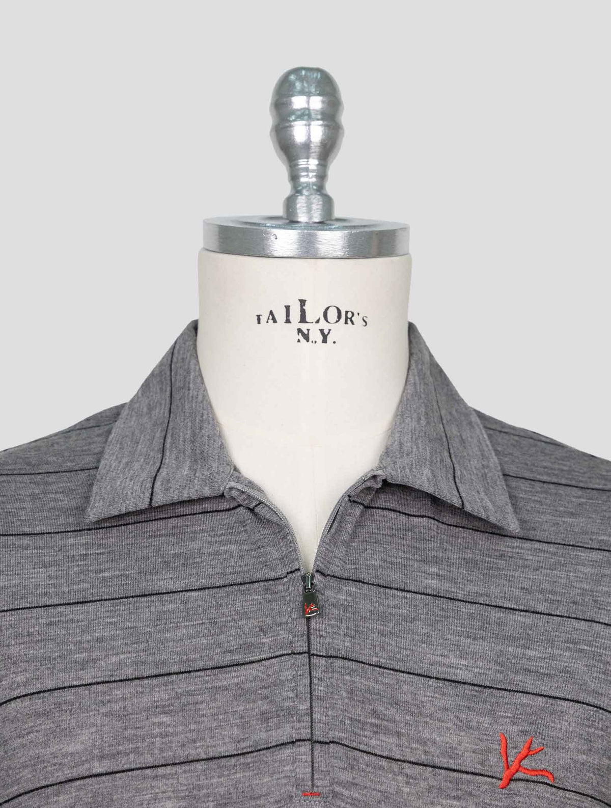 Isaia  Gray Wool Ea Sweater Polo 4