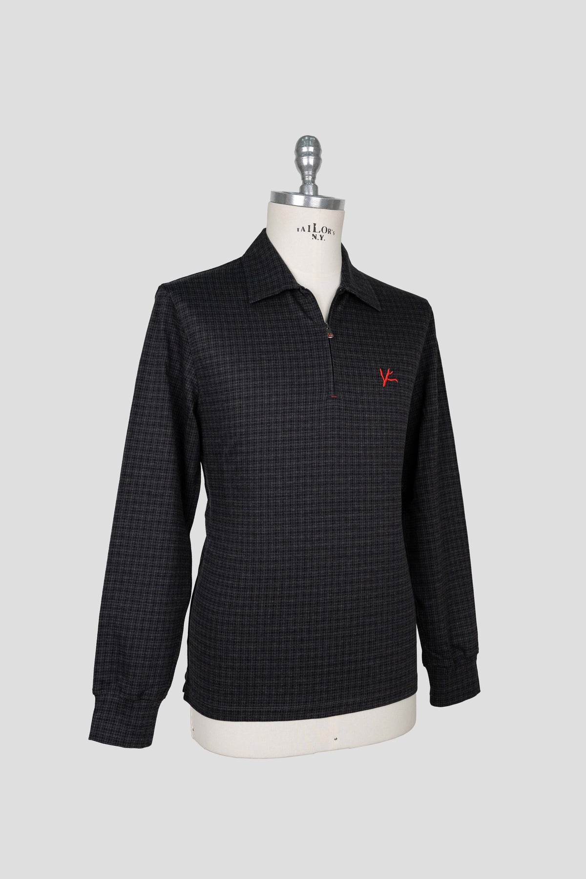 Isaia Dark Gray Cotton Sweater Polo 2
