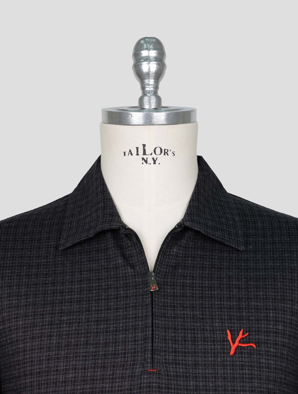 Isaia Dark Gray Cotton Sweater Polo 4