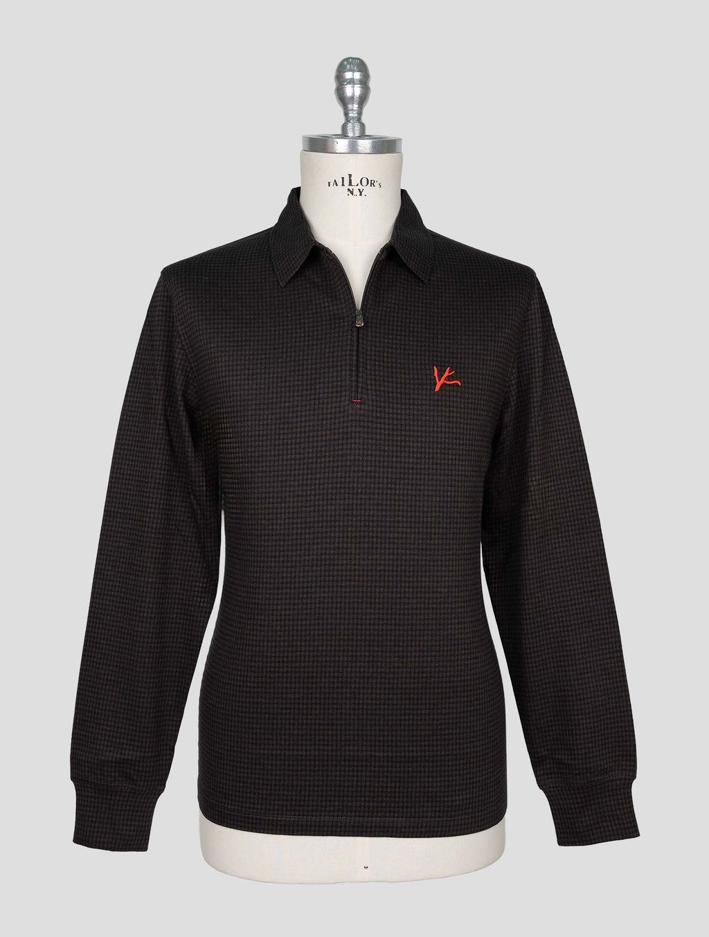 Isaia Brown Cotton Sweater Polo 1
