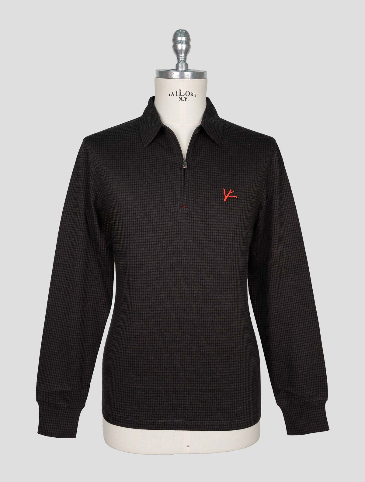 Isaia Brown Cotton Sweater Polo 1