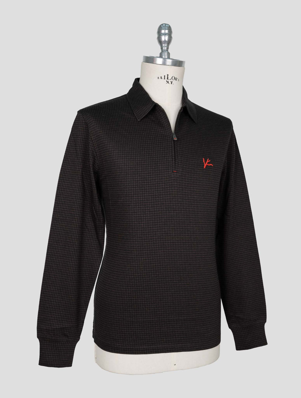 Isaia Brown Cotton Sweater Polo 2
