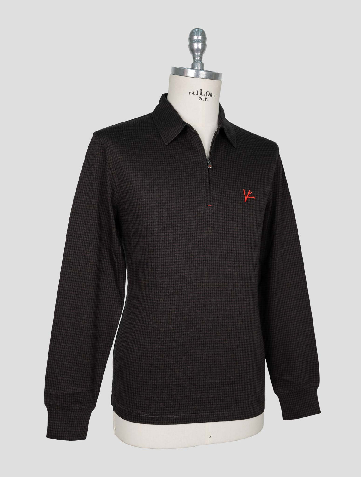 Isaia Brown Cotton Sweater Polo 2