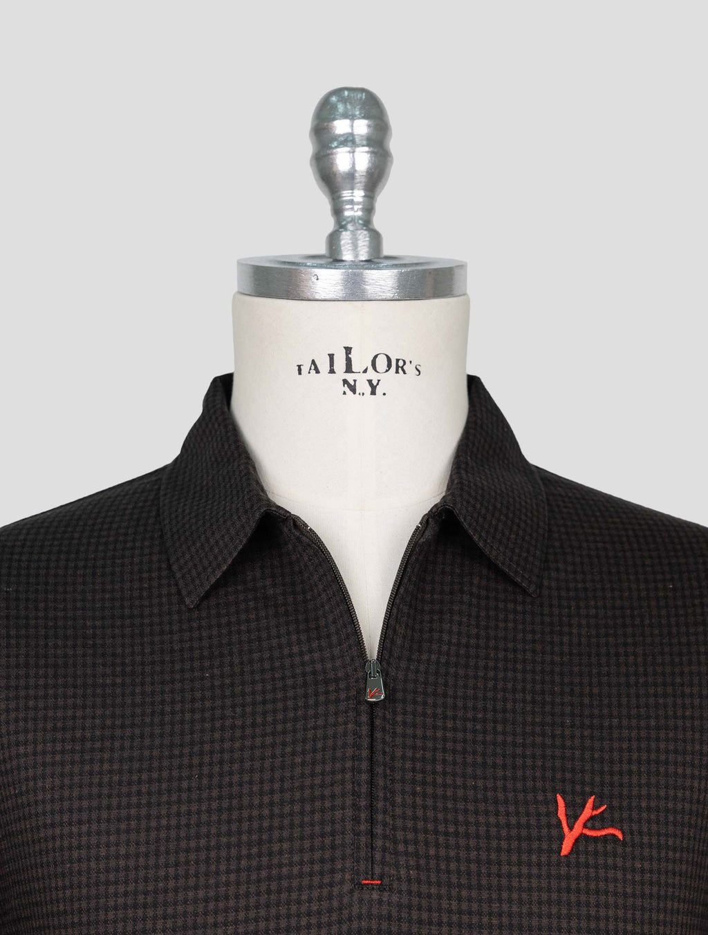 Isaia Brown Cotton Sweater Polo 4