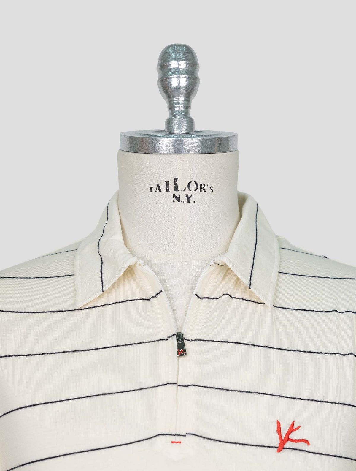 Isaia  Blue White Wool Ea Sweater Polo 4
