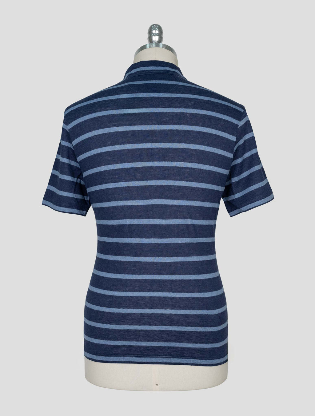 Isaia Blue Linen Polo 2