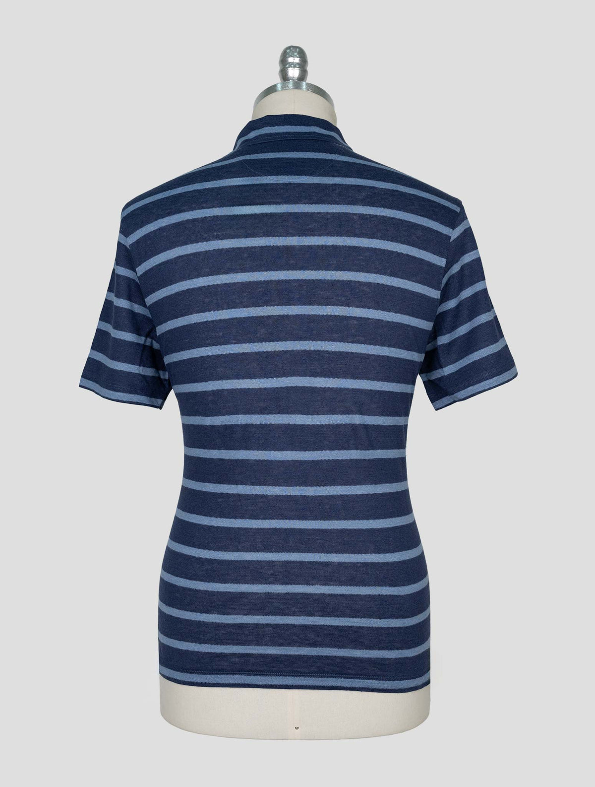 Isaia Blue Linen Polo 2