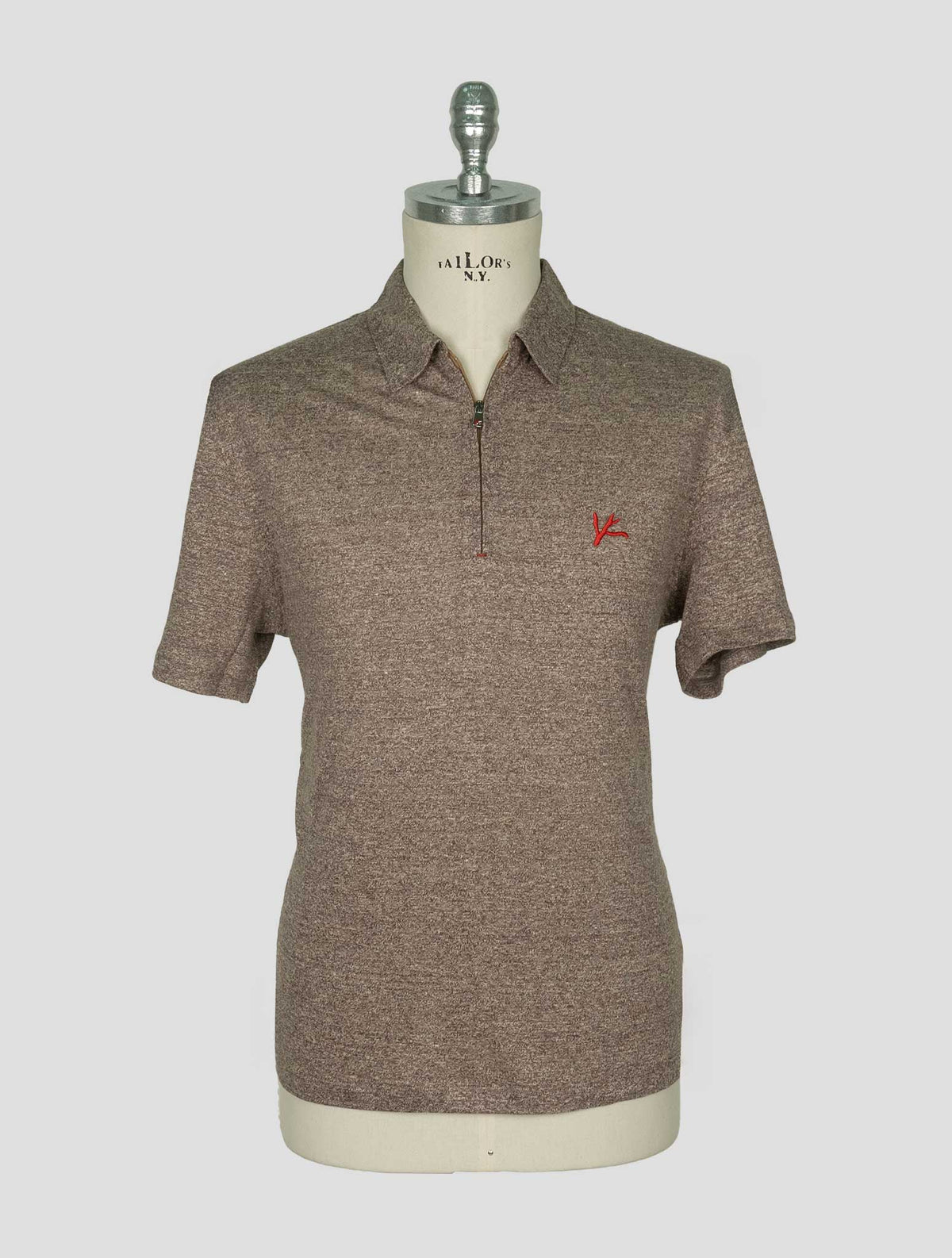 Isaia Brown Linen Polo 1